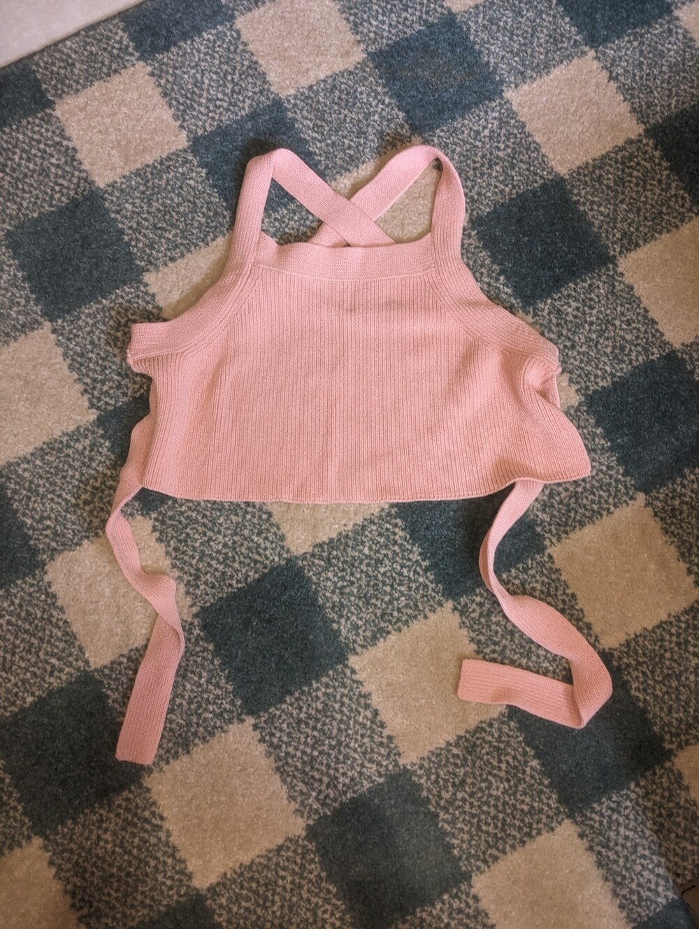 Adorable Wilfred Light Rose Pink Knit Crop Top Size XS